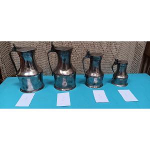 Normandy Pewter Pitchers, Late 18th And/or 19th Century