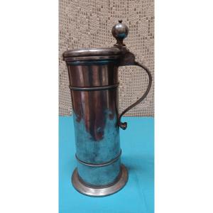 Large German Pewter Tankard, Early 19th Century, Dated 1817