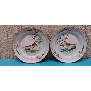 Pair Of Toulouse Bird Plates
