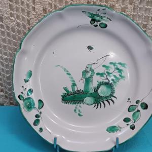 Plate With Chinese From Lunéville - Late 18th Century