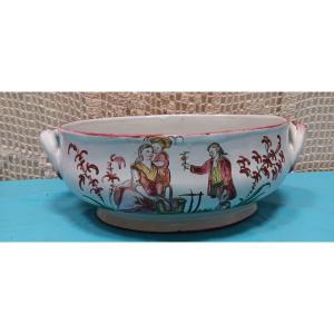 Earthenware Terrine From Rambervillers (vosges). Late 18th Century