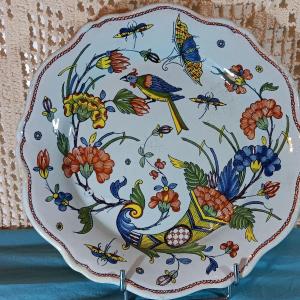 Rouen Plate With Cornucopia - 18th Century
