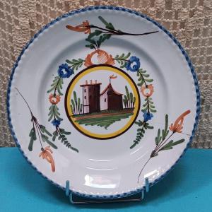Plate From Rambervillers (vosges) With The Small House - Late 18th, Early 19th Century