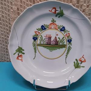 Plate From Rambervillers (vosges) With The Small House - Late 18th, Early 19th Century