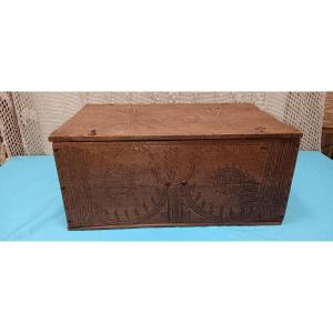 Vosges Wooden Box - Folk Art - 19th Century