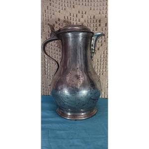 Pewter Pitcher, North - Chuffard In Lille - 19th Century
