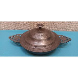 Pewter Covered Bowl From Normandy? Paris? - Late 18th Century