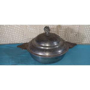 Pewter Covered Bowl From Paris? Lisieux? - 18th Century