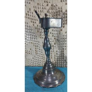 Tin Oil Lamp, Late 18th, Early 19th Century