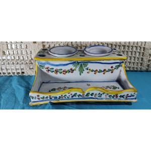 Argonne Earthenware Inkwell - Early 19th Century