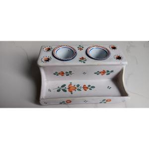 Lunéville Earthenware Inkwell - Early 19th Century