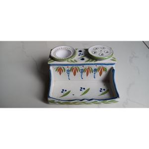 Argonne Earthenware Inkwell - Early 19th Century