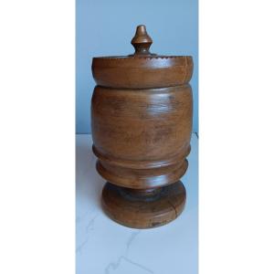 Turned Wooden Tobacco Jar - 19th Century