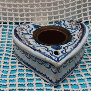 Heart-shaped Inkwell - Late 18th, Early 19th Century