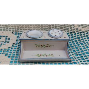 Lunéville Earthenware Inkwell - Early 19th Century