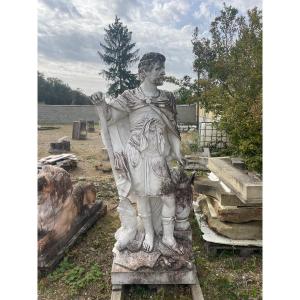 Beautiful White Marble Sculpture Representing Annibal Barca