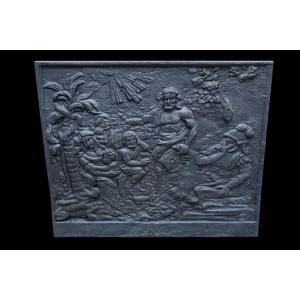 19th Century Decorative Cast Iron Fireplace Plate 