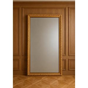 Very Large Gold Leaf Mirror, Louis XVI Style, 19th Century