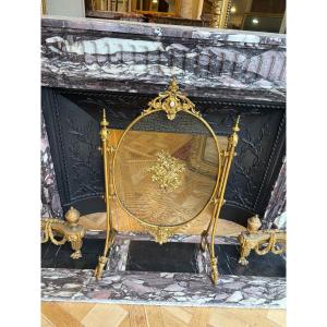 A Louis XVI Style Gilt Bronze Fire Screen Dating From The Late 19th Century 