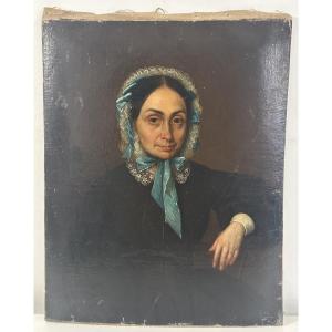 John Dabour (1837-1905) Portrait – Oil On Canvas 1860 Baltimore, New York