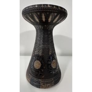 Stoneware Vase Signed Jean-claude Courjault- Pottery Keraluc