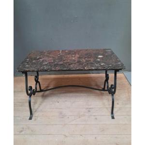 Coffee Table, Fossil Marble Top