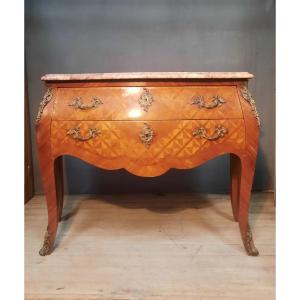 Louis XV Style Marquetry Chest Of Drawers 