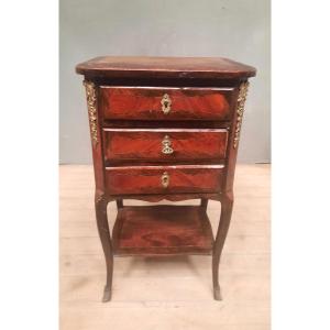 Louis XV Style Bedside Table From The Nineteenth Century