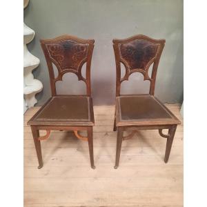 Pair Of Art Nouveau Chairs 