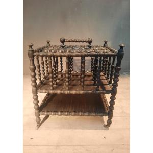 Rosewood Magazine Rack On Wheels
