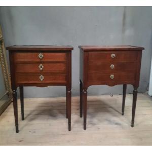 Pair Of Louis XV Style Bedside Tables From The Nineteenth Century 
