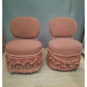 Pair Of Napoleon III Toadstool Chairs