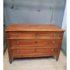Louis XVI Period Natural Wood Chest Of Drawers