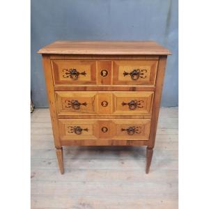 Italian Solid Wood Scriban Chest Of Drawers