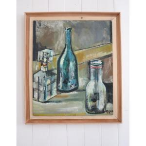 Still Life With Bottles And Flasks - Jorge Maragall, 1977