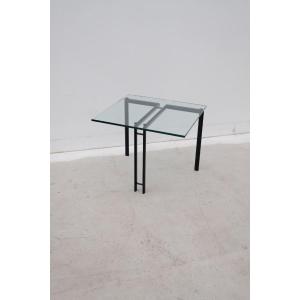 Catellan Italia Metal And Glass Side Table, 1980