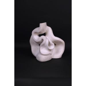 Marble Sculpture “difficult Development” By Hugo Verheyen, 1970