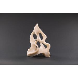 Alabaster Sculpture “labyrinth” By Hugo Verheyen, 1970