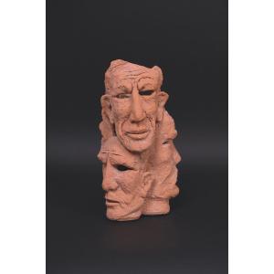 Terracotta Sculpture By Hugo Verheyen, 1960