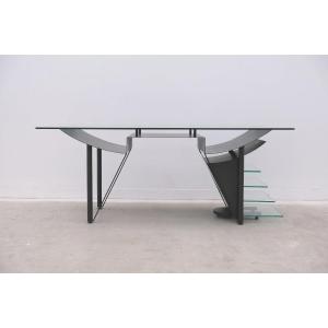 Desk And Rolling Block “007” By Hélène Galdini For H. Galdini, 1980