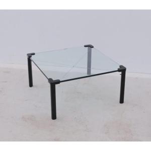 Glass And Metal Coffee Table, 1980