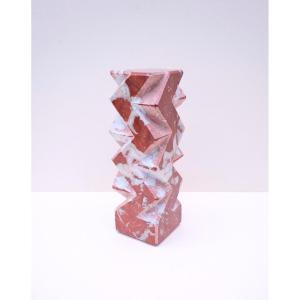 Signed Modernist Pink Marble Sculpture   