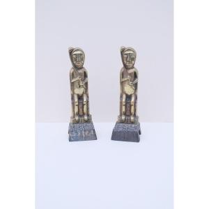 Cast Iron And Bronze Bookends By Anton Prinner, 1950
