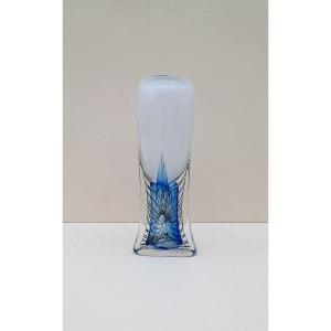 Adam Jablonski Blown Glass Vase, Poland 1990  