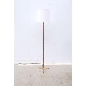 "bamboo" Brass Floor Lamp, France 1950