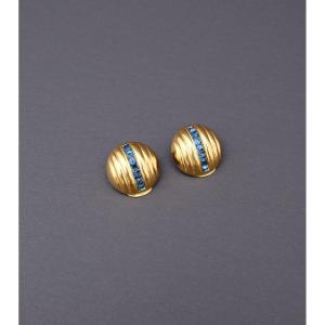 Lanvin Gold-plated Earrings, 1990  
