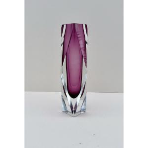 Sommerso Vase - Murano Blown Glass, Italy 1970  