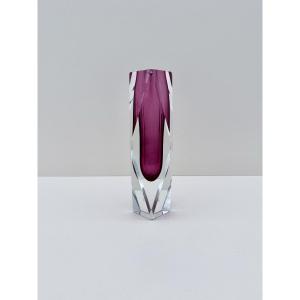 Sommerso Vase - Murano Blown Glass, Italy 1970  