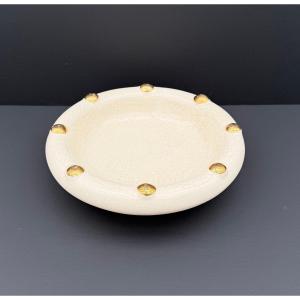 Large Trinket Tray, Longwy Enamels, France 1980. Dimensions: * Height: 7.5 Cm * Diameter: 25 Cm