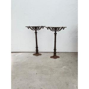 19th Century Cast Iron Table Legs  